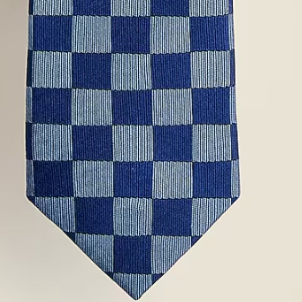 Kids printed tie in chekerboard